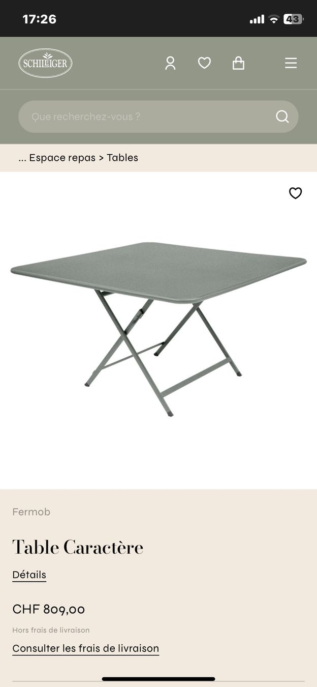 Fermob Tische: Table de jardin Fermob – Gebraucht aus Founex von hel_f5lx