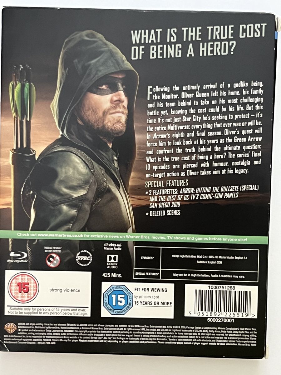 Tous les DVDs: Arrow The Eighth And Final Season Blu-ray  – D'occasion à Au ZH par Paninifieber26 1