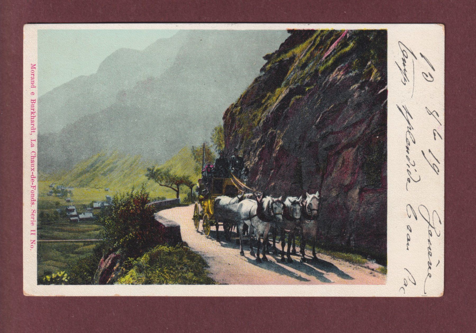 Cartoline postali: POSTKUTSCHE - 1900 UPU – Usato da Pully venduto da nicecards