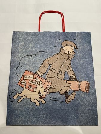 Tim und Struppi Papiertasche Tragetasche neuwertig Tintin