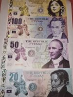 lot de 4 billets commémoratif Texas