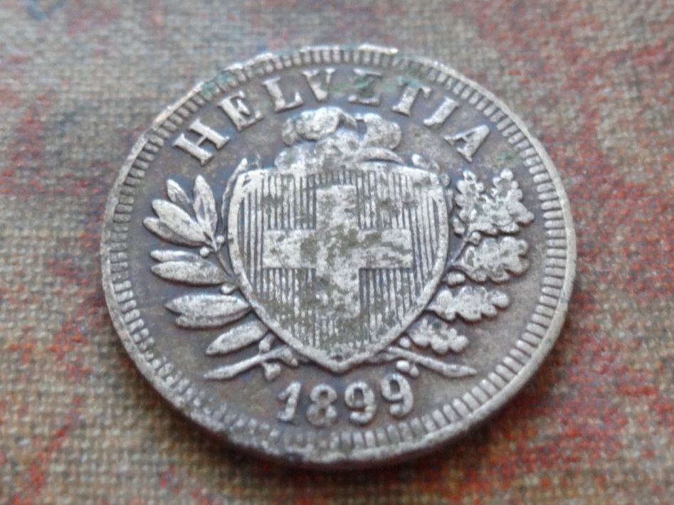 Alle Münzen: 2 Rp. 1899  (F) – Gebraucht aus Romanel-sur-Lausanne von Swift13