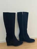 TRIVER FLIGHT Echtleder-Stiefel Keilabsatz, Schwarz, Gr. 40