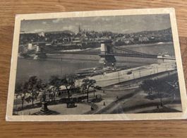Vintage Postkarte Budapest Kettenbrücke, Top Zustand, Raritä