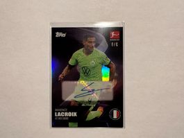 2023 Topps Bundesliga Int. Stars Maxence Lacroix Auto 5/5