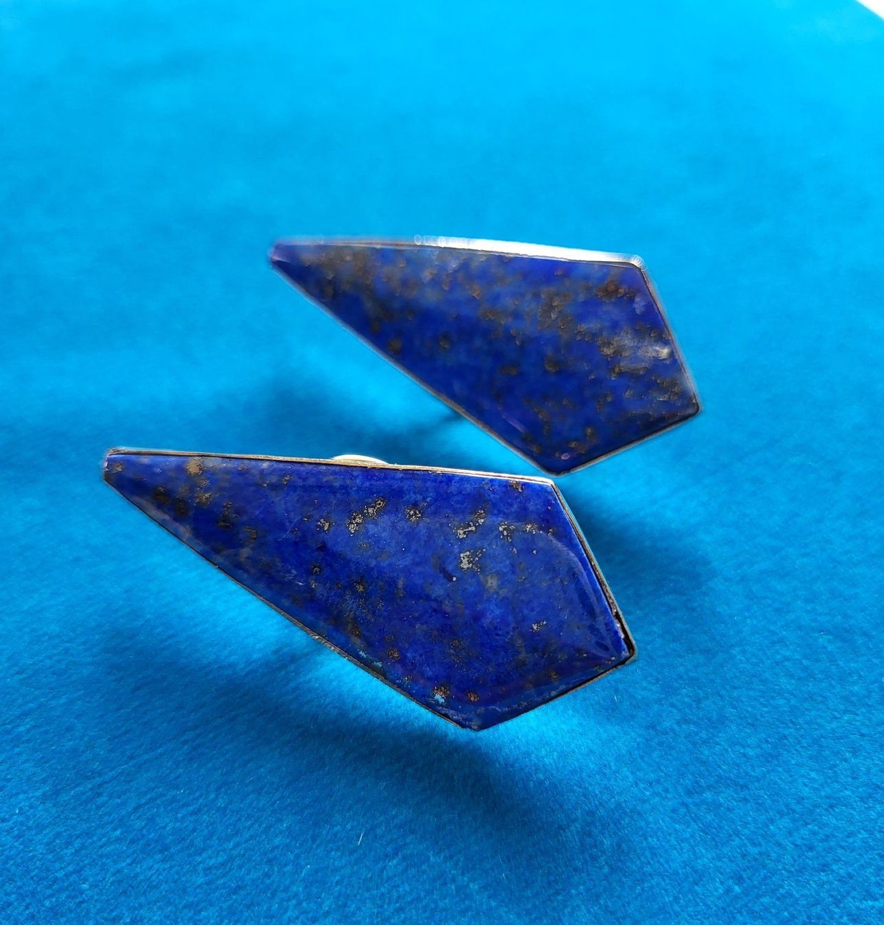 Orecchini pendenti & Orecchini a lobo: 18 Karat Gold 750 Ohrstecker Mit Lapislazuli – Usato da Wald ZH venduto da Aniade 9
