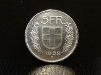 5 Franken Silber 1932 Fünfliber Münze