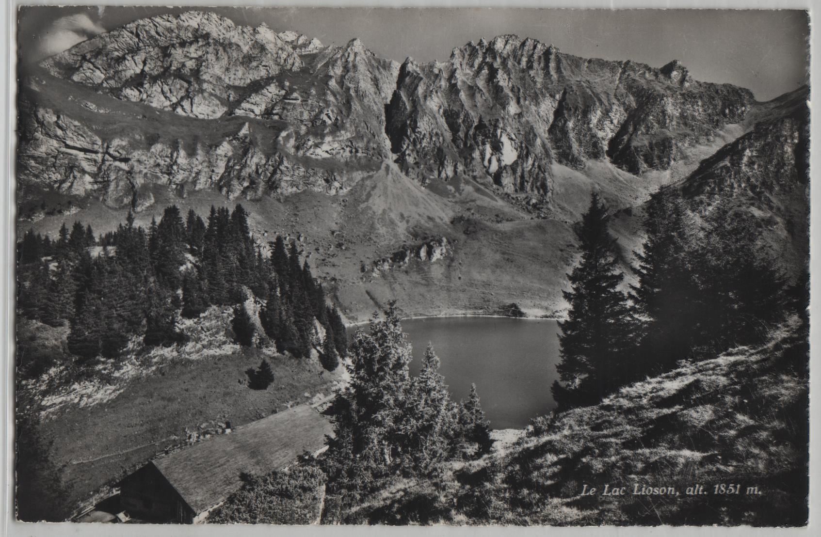 Dipinti: Le Lac Lioson, alt. 1851 m. – Antico da Ettingen venduto da Kartenplanet