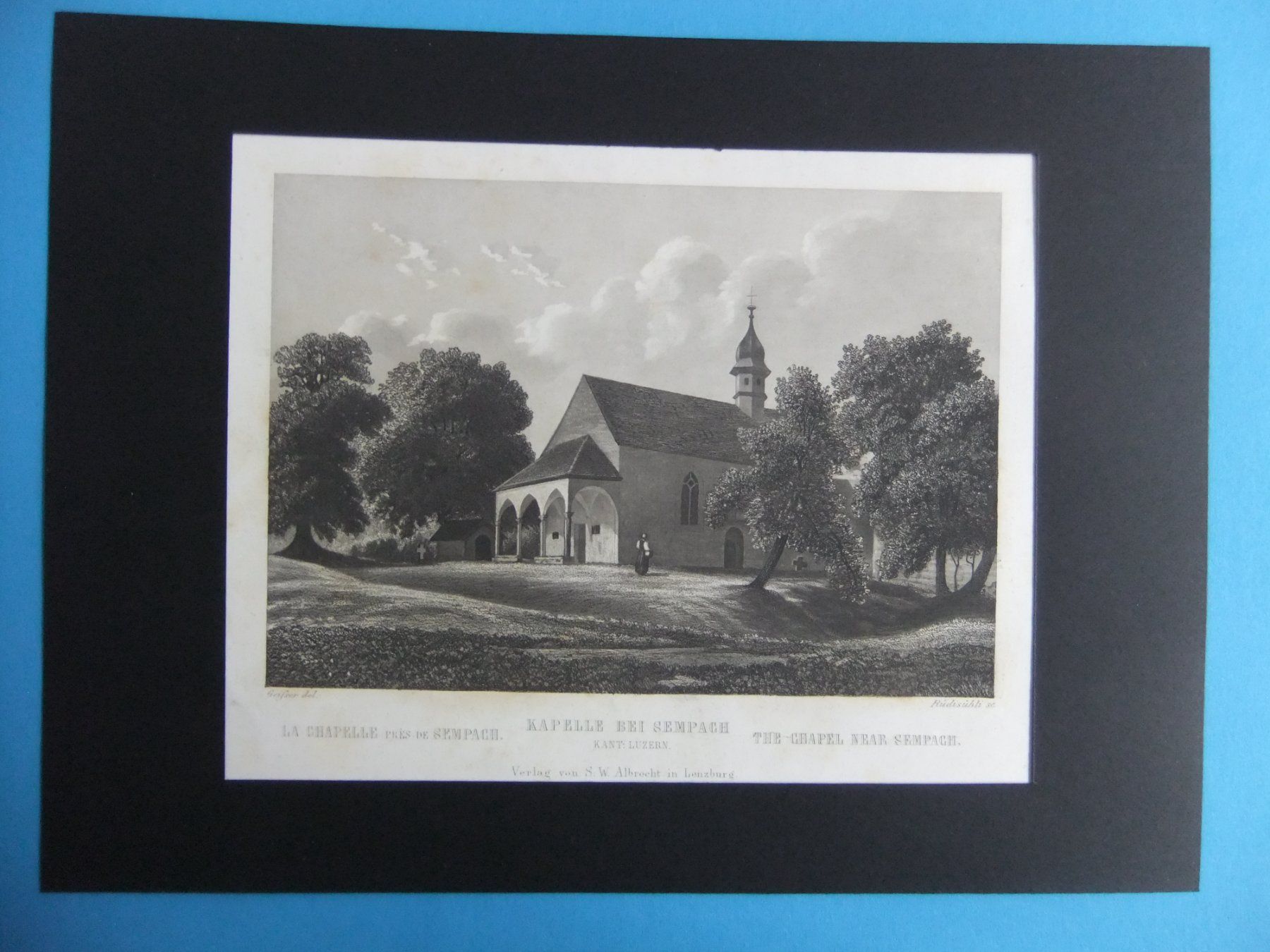 Incisioni: Stich : Kapelle bei Sempach – Usato da St. Niklaus VS venduto da wunschlos54