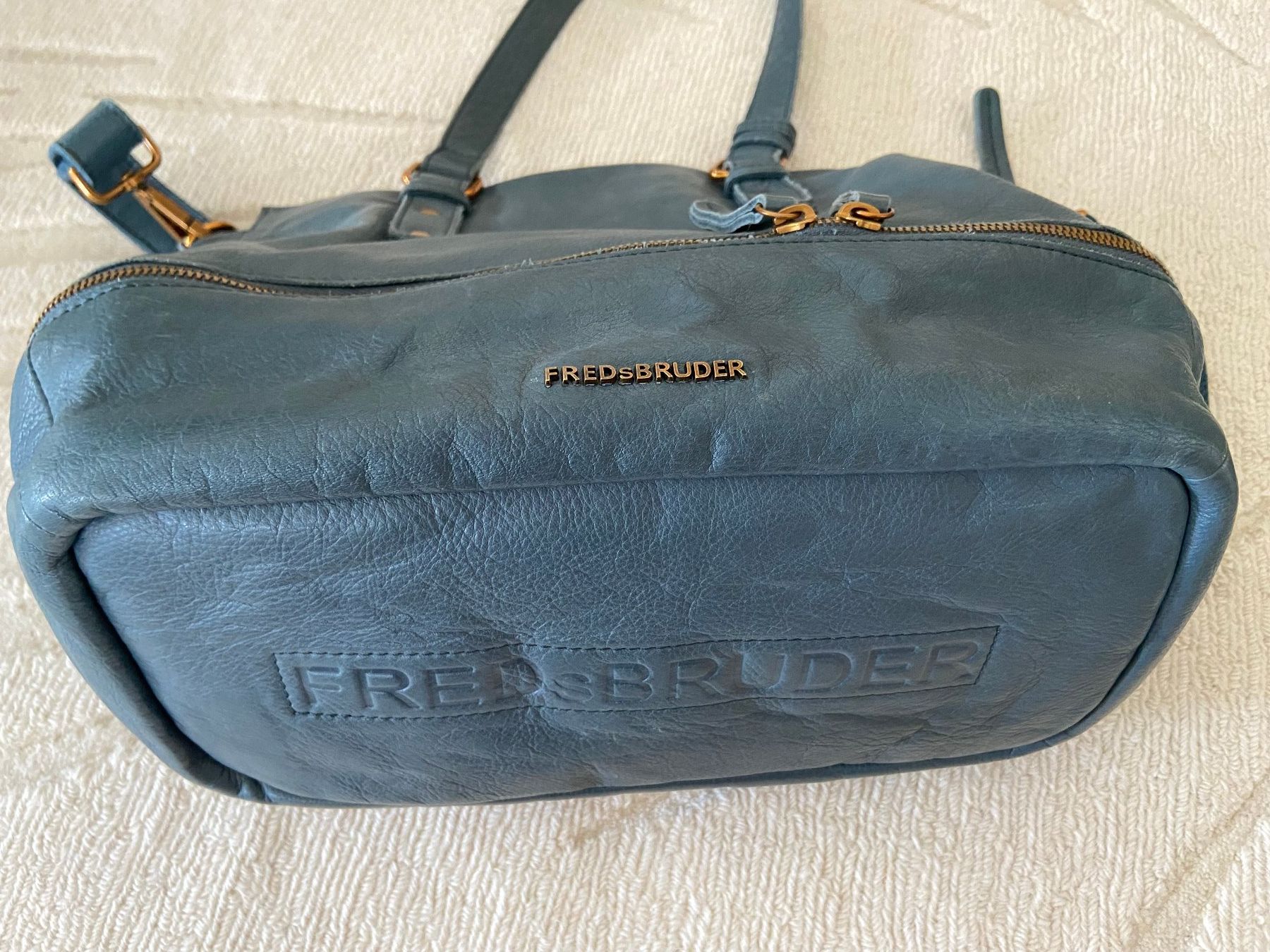 FredsBruder Sacs femmes: Handtasche FREDsBRUDER - Petrolfarben - echt Leder – D'occasion à Rafz par Dancer13 1