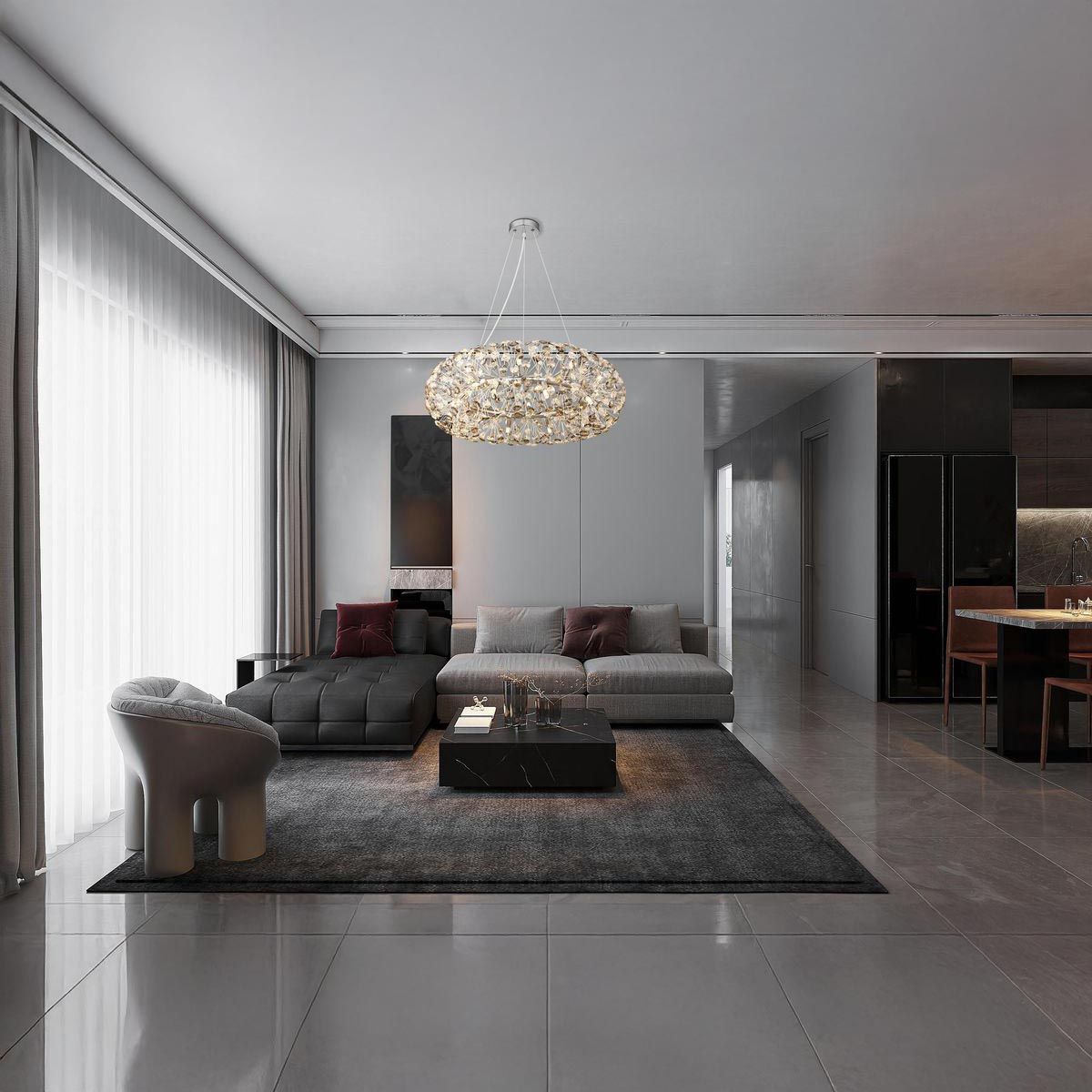 Kronleuchter & Deckenlampen: LED Pendelleuchte, Kronleuchter, 80 cm Ø – Neu (gemäss Beschreibung) aus Kreuzlingen von Smart-Light 1