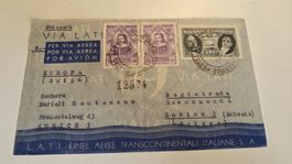 1941 Flug Brief von Brasilien nach Zürich