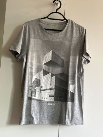 Jack & Jones Core T-Shirt grau mit Druck Gr. S