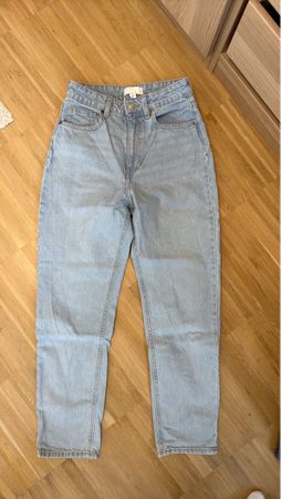 H&M Mom-Jeans Damen Hellblau
