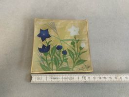 Japanische Vintage Platte, Blumenmotiv, einzigartig, Herbst
