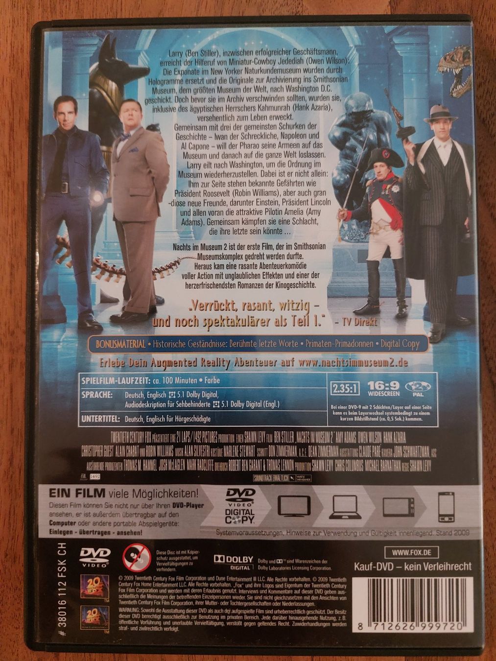 Tutti i DVDs: DVD - Nachts im Museum 2 – Usato da Rheinfelden venduto da FilmAuktion 1