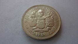 Silbermünze aus Rhodesien : 1 Crown 1953, unzirkuliert