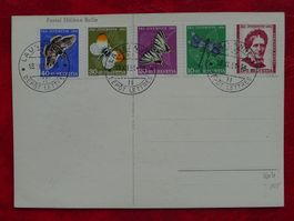 1951 Pro Juventute:  J138-J142 Serie auf toller Postkarte!