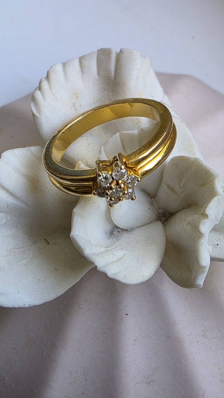 Anelli: GOLD ring mit Diamanten – Nuovo (secondo la descrizione) da Effretikon venduto da rinuom01 2