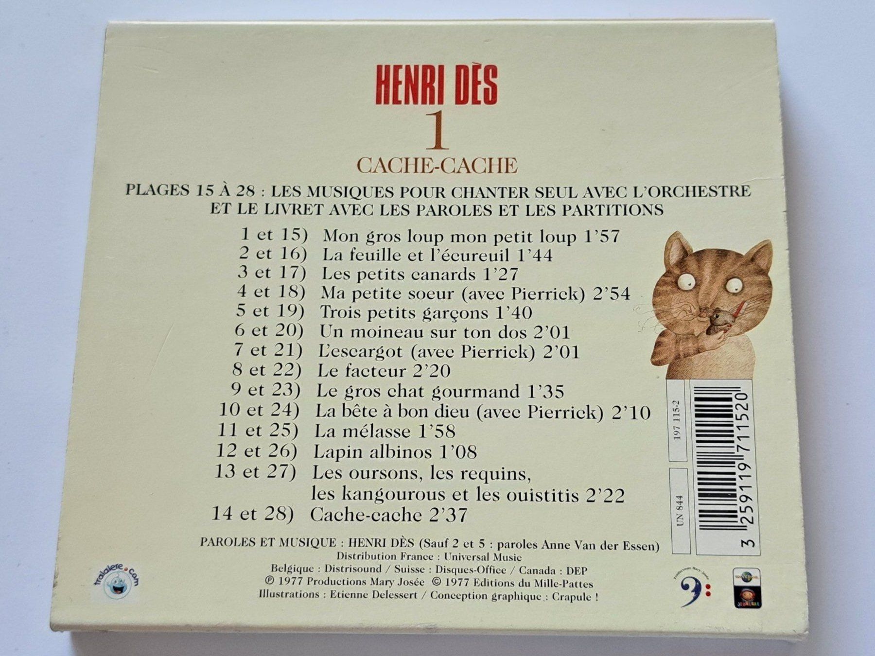 CDs: Cd Henri Dès - Cache cache  – D'occasion à Pully par bro_n52j 1