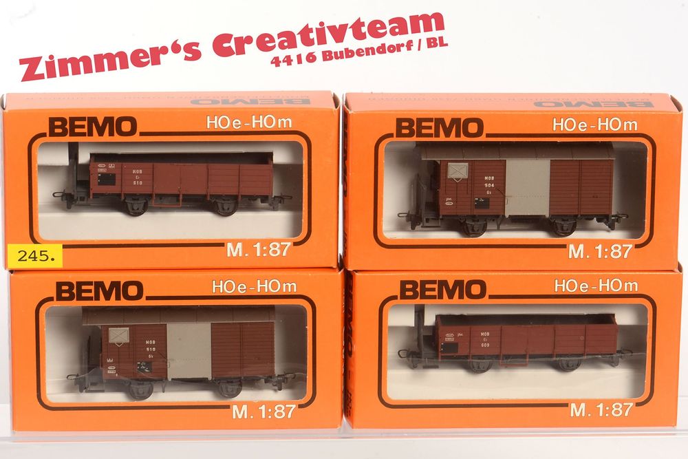 4 BEMO MOB Güterwagen, OVP (Gebraucht) in Bubendorf für CHF 127.95 ...