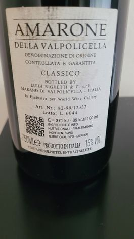 Amarone Vino: Top Weine aus Italien – Nuovo (secondo la descrizione) da Bellikon venduto da Bruno518 6