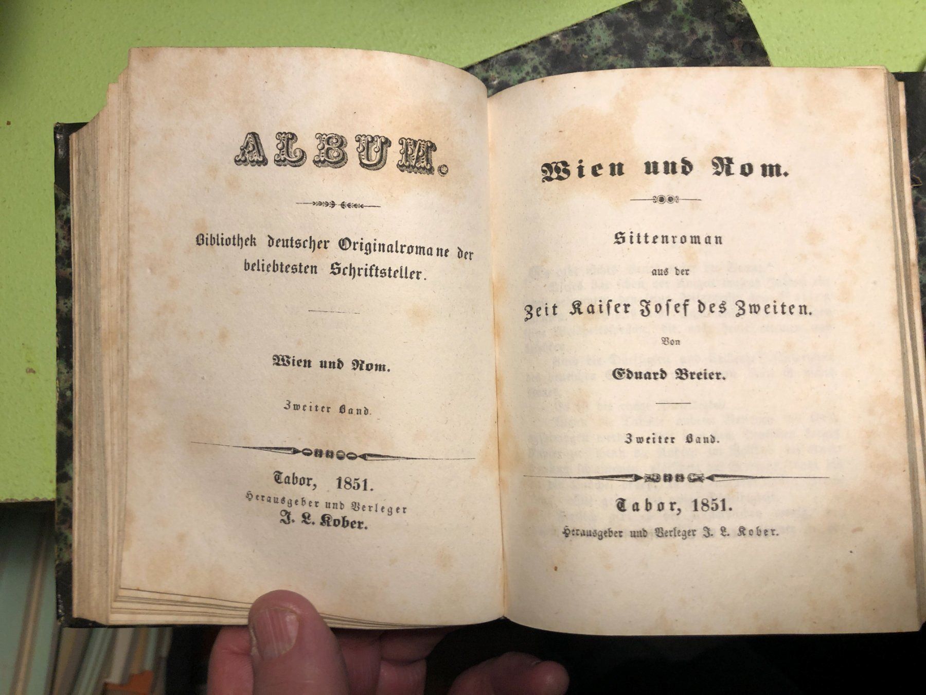 Bücher: Eduard Breier: Wien und Rom 1-4, 2 Bde. – Gebraucht aus Zürich von allp 4
