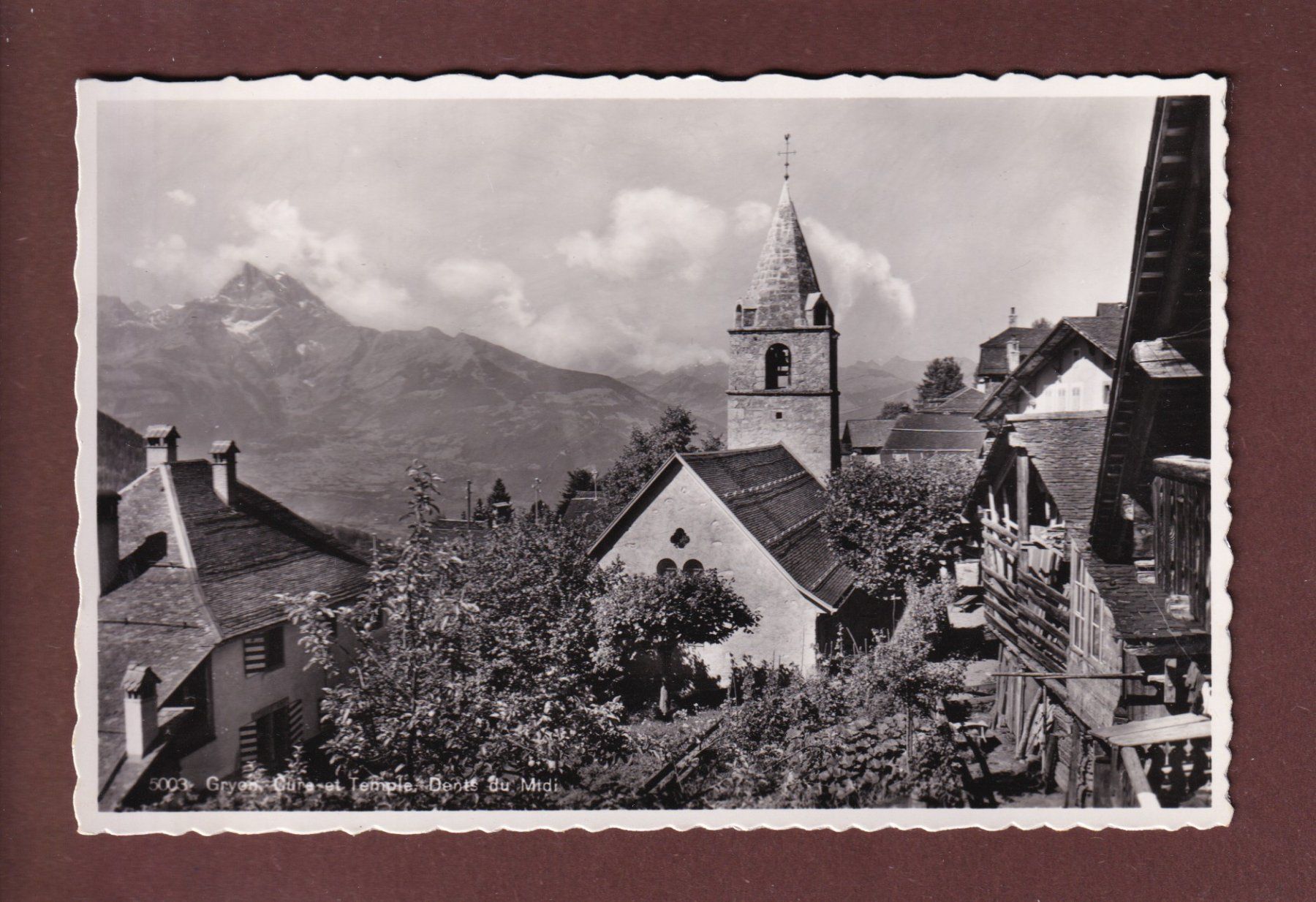 Cartoline postali: GRYON - Cure et Temple – Usato da Pully venduto da nicecards
