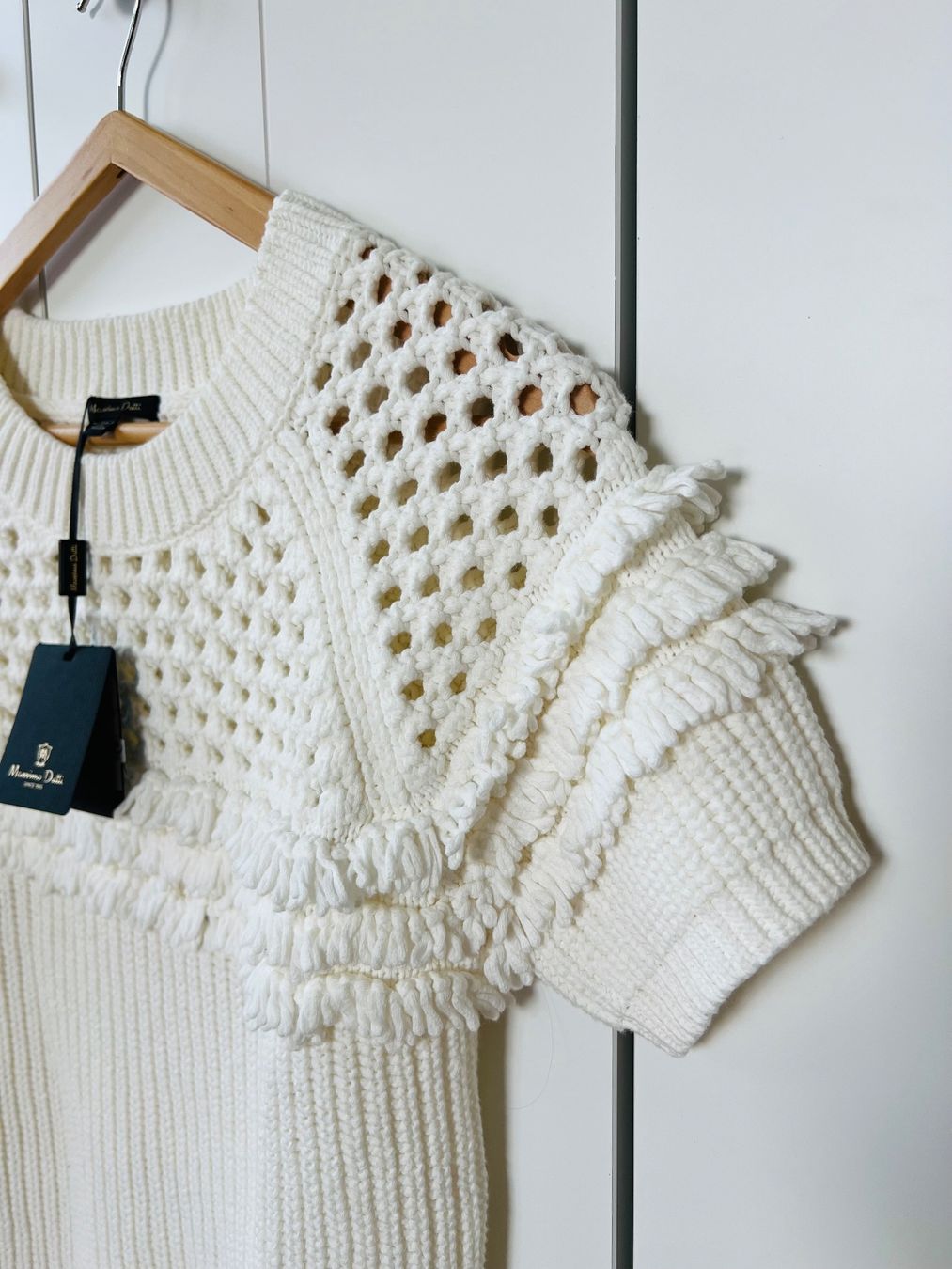 Massimo Dutti Top: Massimo Dutti, XS, Strickpullover, top, weiss, neu – Nuovo e nell'imballaggio originale da Burgdorf venduto da rulan 3
