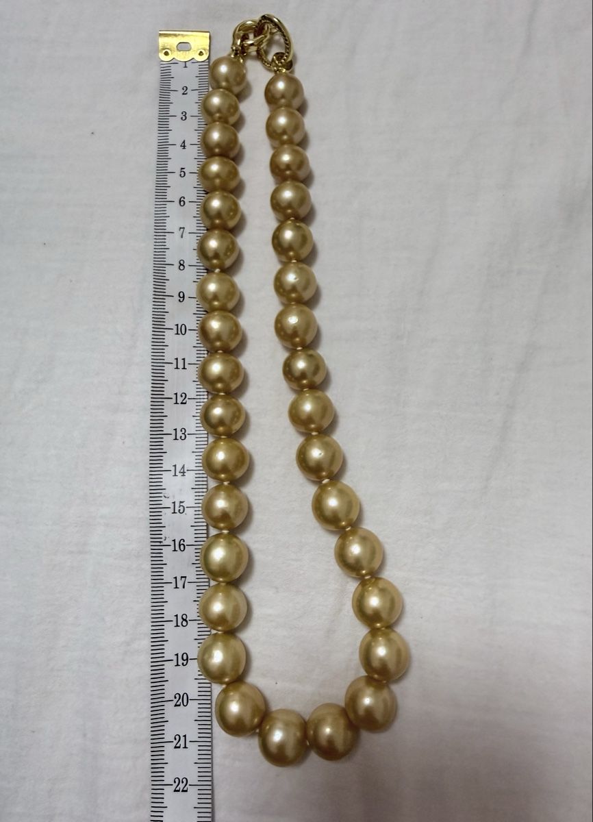 Perle (finte): SüdSee Perlen Kette Goldene Farbe echt – Nuovo (secondo la descrizione) da Oberhof venduto da RealStone 4