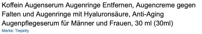 Gesichtspflege: Wansiven Caffeine Eye Serum – Neu und originalverpackt aus Unterlangenegg von schmidis03 6