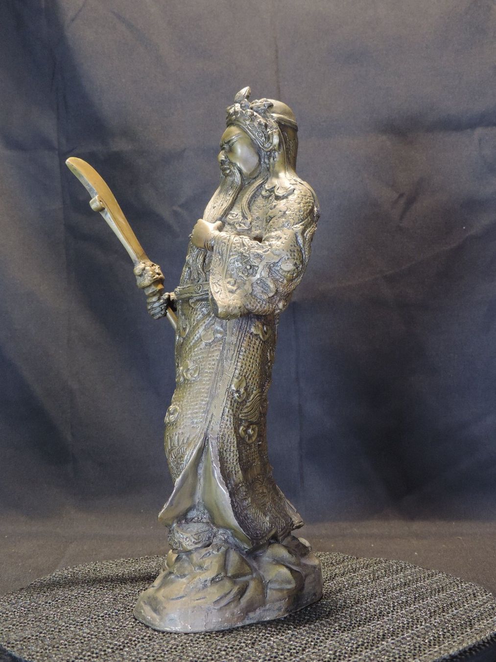 Statuette: Bronzefigur Guan Yu, Chinesischer General – Usato da Duggingen venduto da roterbambus 3