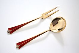 Design Löffel und Gabel aus Silber