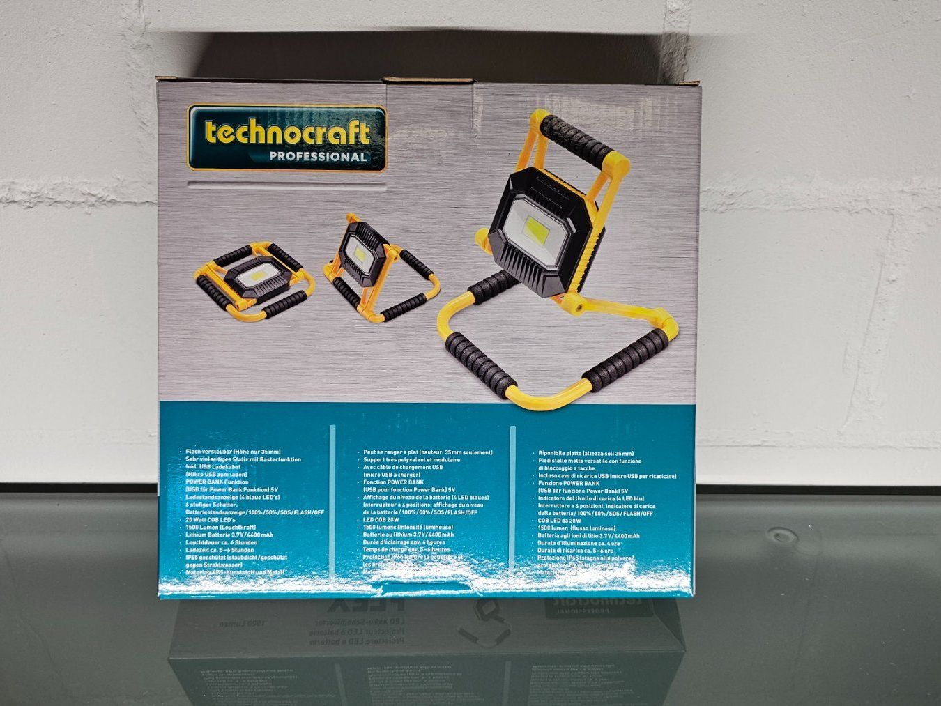 Lampade: LED Akku Strahler Scheinwerfer FLEX, faltbar von Technocraft – Nuovo e nell'imballaggio originale da Jegenstorf venduto da Bracher_Mail-House 8