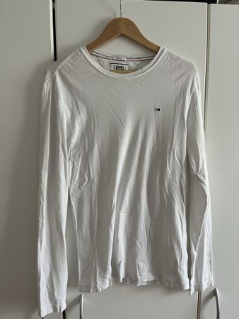 Langarmshirt Tommy Jeans weiss Slim Fit Grösse M neuwertig