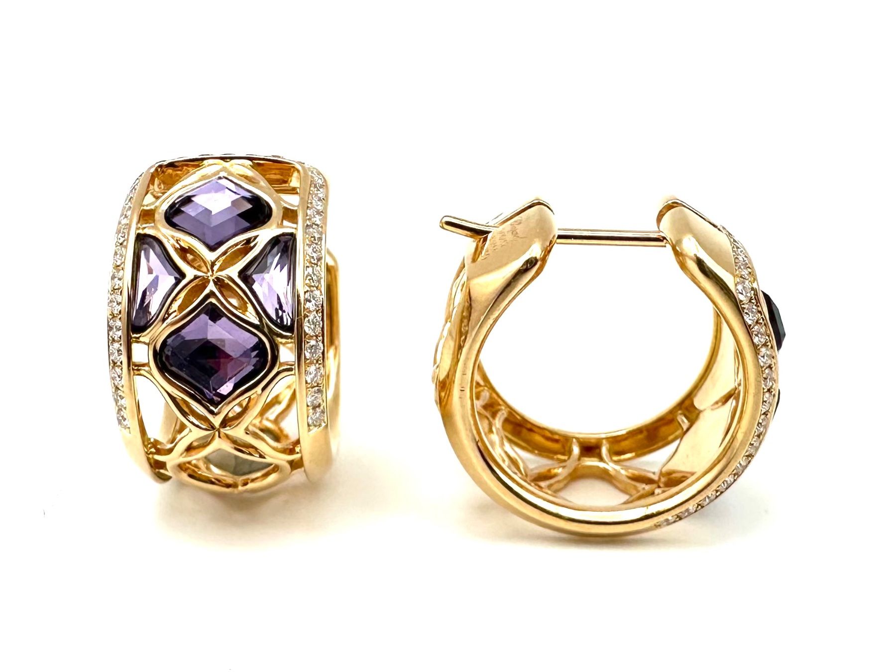 Chopard Ohrringe & -stecker: CHOPARD. Créoles "Impériale", or rose, améthyste et diamants – Gebraucht aus Renens VD von Diademe.sarl 7