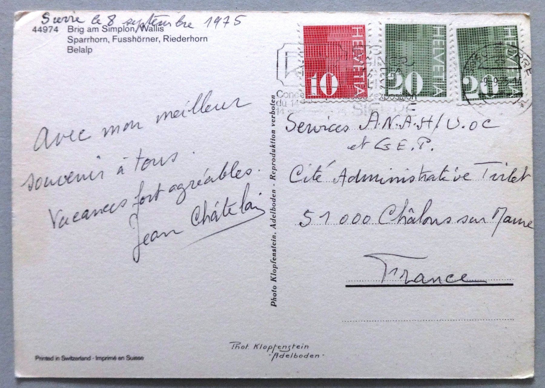 Cartoline postali: Brig am Simplon, Wallis – Difettoso da Fétigny venduto da Billy2miny 1