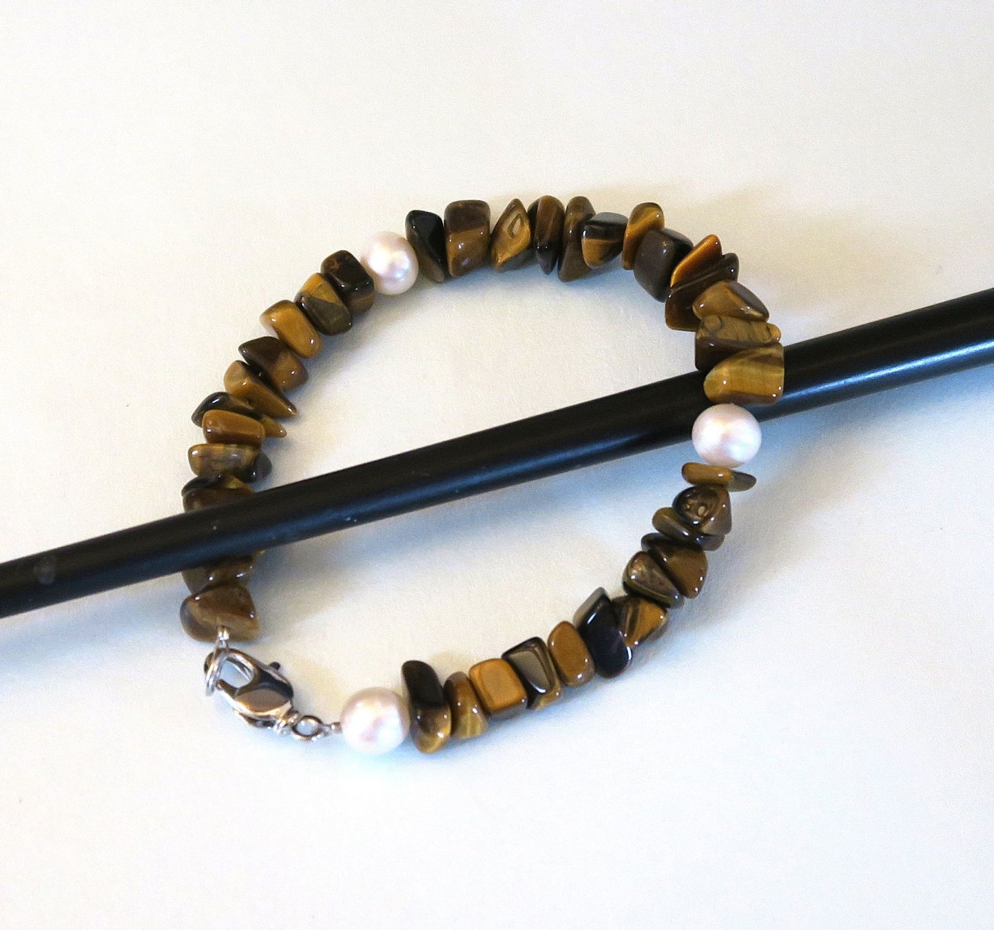 Bracciali & Braccialetti: Armband Tigerauge mit Zuchtperlen – Nuovo (secondo la descrizione) da Brittnau venduto da marlenestone 3