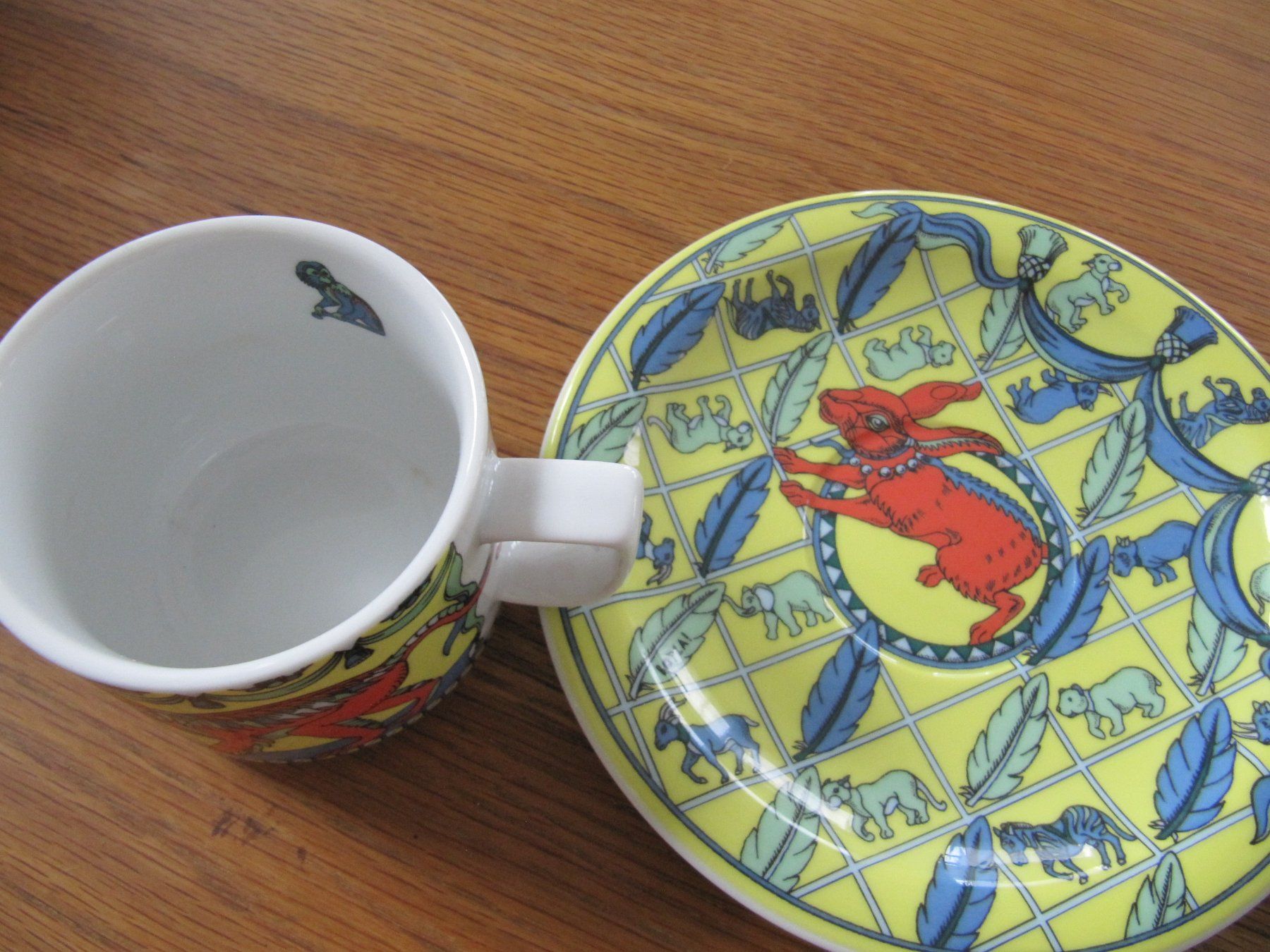 Bopla Tazze: Bopla! Kaffeetasse mit Unterteller, Tiermotiv – Nuovo (secondo la descrizione) da Selzach venduto da Sennemeitschi11 3