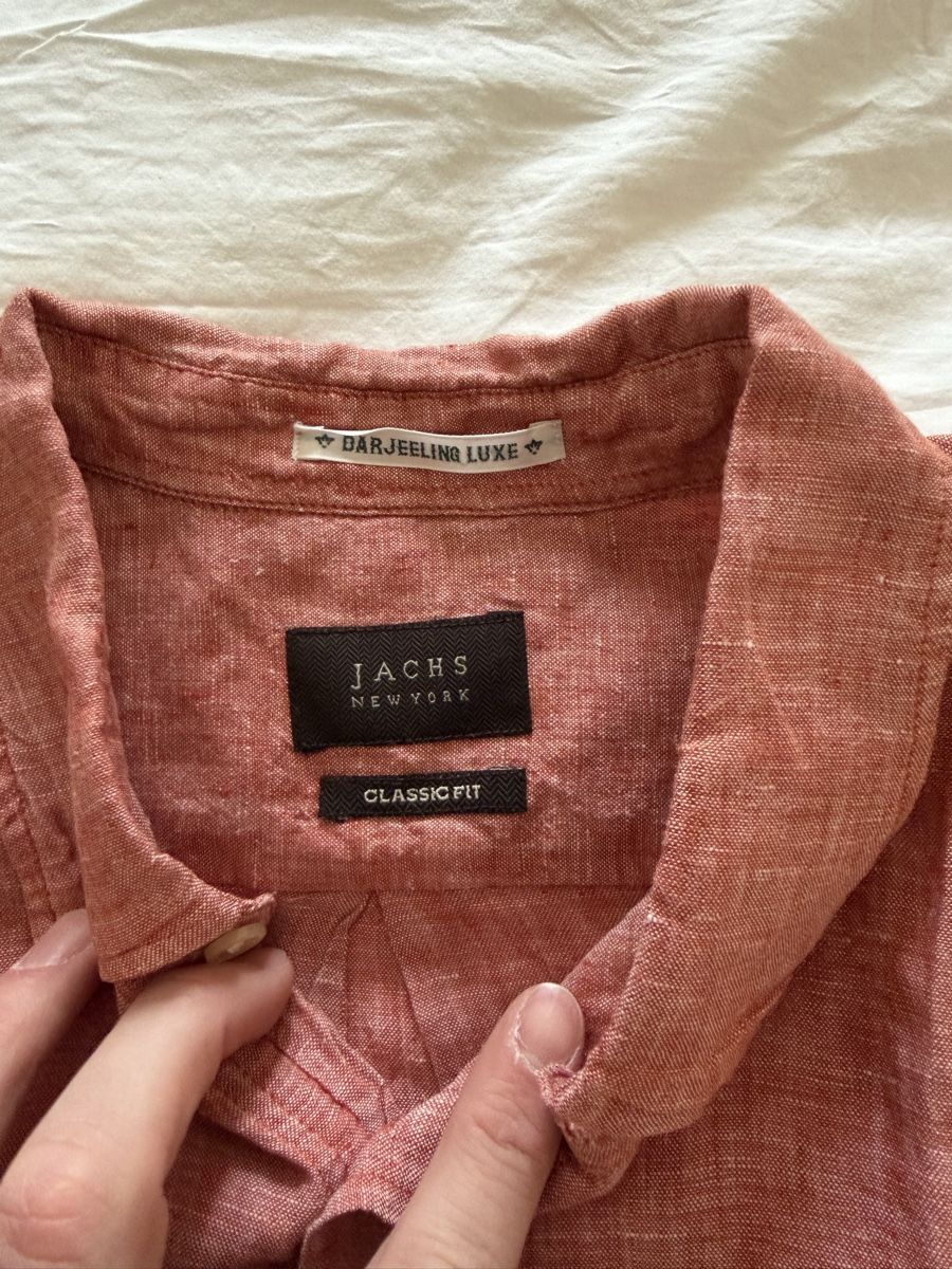 Camicie: Linen shirt - Coral - Size M – Usato da Genève venduto da RM-CH 1