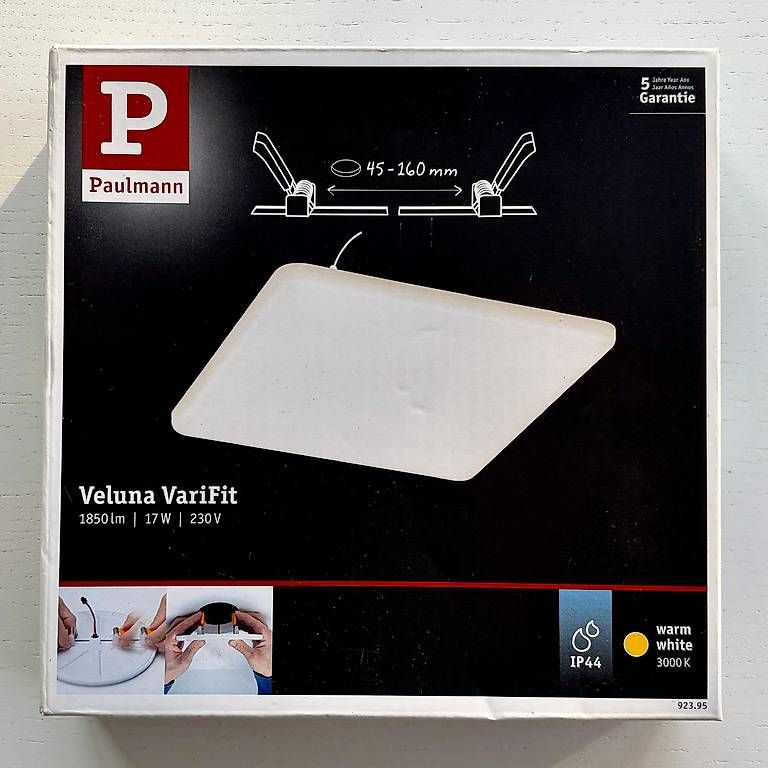 Paulmann Lampadari & plafoniere: Paulmann LED-Panel Veluna 3.000K eckig 185mm, 1850lm, 17W – Nuovo (secondo la descrizione) da Zürich venduto da hclausd