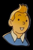 Pin Tintin T-shirt bleu cheveux jaune