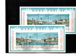1984 NABA Zürich 2 Blöcke aus ABO wie Neu