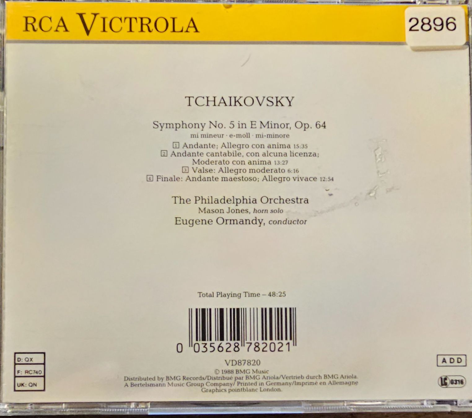 CD: Tchaikovsky - Symphony No. 5 – Usato da Wahlen b. Laufen venduto da Cg10 1