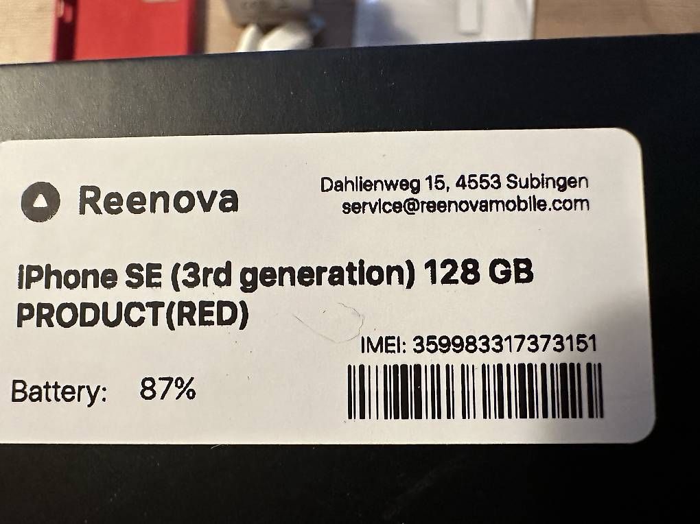 Telefoni cellulari / Smartphones: iPhone SE 3rd 128 GB – Usato da Soyhières venduto da thedius 2