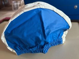 Badekappe blau-weiss faltbar Grösse M neu