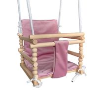 Holz Babyschaukel, Kinderschaukel, Schaukel für Kinder Pink