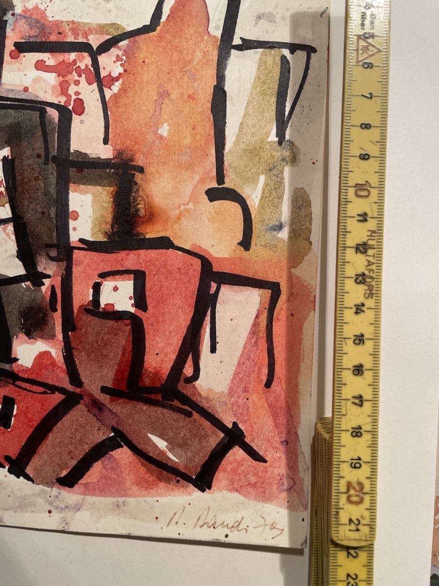 Dipinti: Expressives Aquarell, signiert – Usato da Hindelbank venduto da chinok01 4