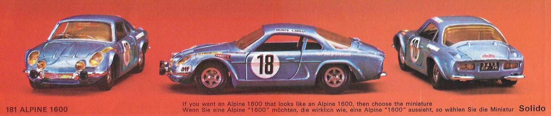 Solido Modellini d'auto: Solido Alpine A 110, Original von 1970/71 – Usato da Zofingen venduto da Goldengolden 8