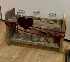 Vase Holz drei Vasen Gläser
